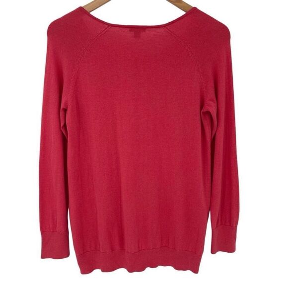 J Jill Silk Blend Long Sleeve Lightweight Sweater Women XS Pink Very Soft - Picture 2 of 5